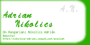 adrian nikolics business card